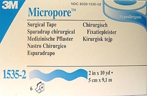 Micropore 5cmx9,1m m/d hvit