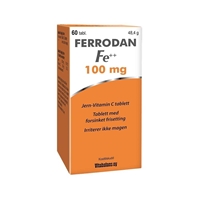 Bilde av Ferrodan 100mg 60 Tabletter