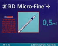 Bilde av BD microfine spr 0,5ml 12,7mm-utsolgt