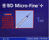 Bilde av BD microfine spr 1ml 12,7mm -utsolgt