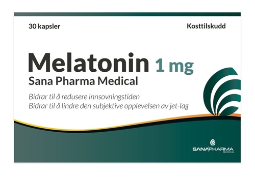 Sana Pharma Melatonin Kapsler 1 mg