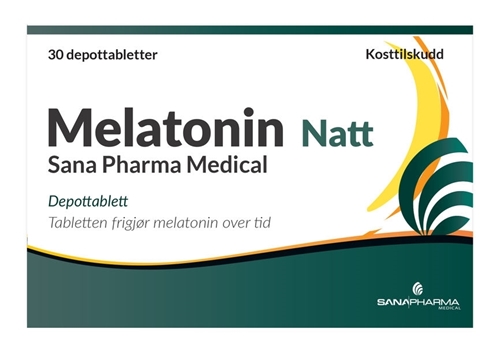 Sana Pharma Melatonin Natt 1 mg Depottabletter 30 stk