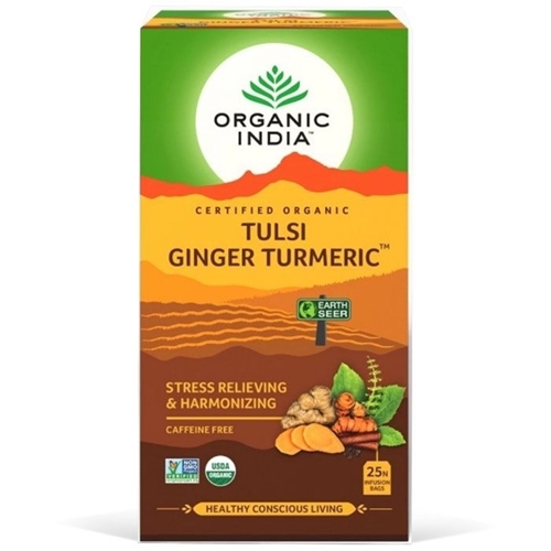 Tulsi Ginger Turmeric Tea Øko 25 teposer