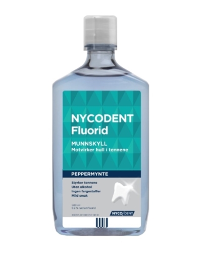 Nycodent Fluorid 0,2% munnskyll peppermynte 500 ml