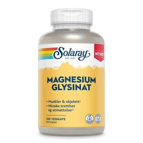 Solaray Magnesium Glysinat 120 kapsler