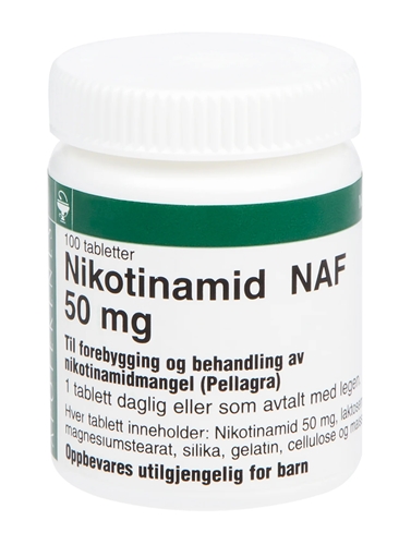 Nikotinamid NAF Tabletter 50mg 100 stk