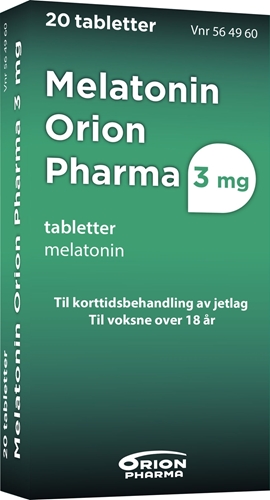 Melatonin orion tabletter 3mg -20stk