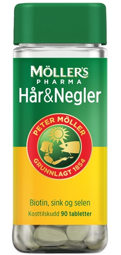 Möllers Pharma Hår & Negler  90 tabletter