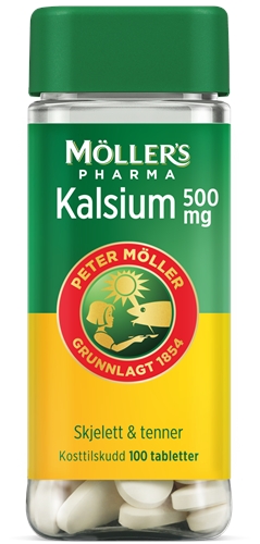 Møllers Pharma kalsium tabletter 500mg 100stk