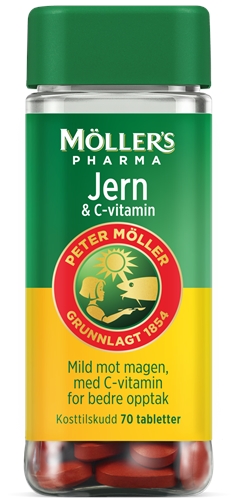 Möllers Pharma Jern & C-vitamin tabletter 70stk