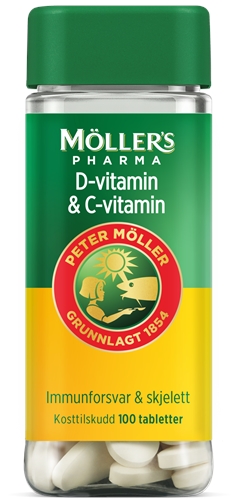 Möllers Pharma D-vitamin & C-vitamin tabletter  100stk