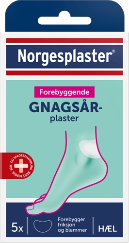 Norgesplaster Forebyggende gnagsårplaster hæl 5stk