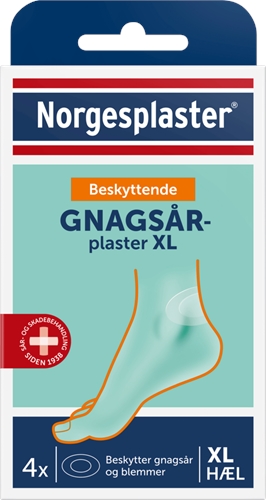 Norgesplaster beskyttende gnagsårplaster hæl XL 4stk