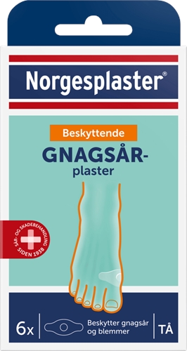 Norgesplaster beskyttende gnagsårplaster tå 6stk