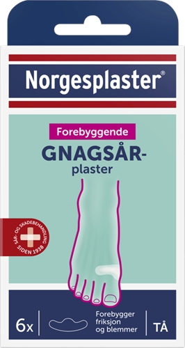 Norgesplaster Forebyggende Gnagsårplaster Tå 6stk
