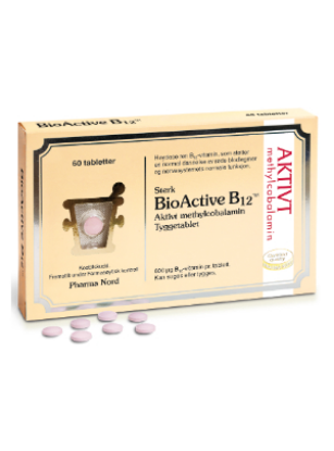 Bilde av BioActive B12 600µg 60 tabletter