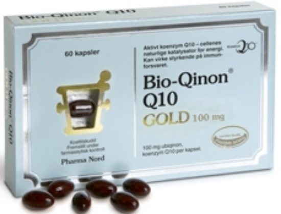 Bio-qinon Q10 gold kaps 100mg 60 stk
