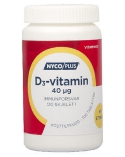 Nycoplus D3‑vitamin 40 mcg – 100 tabletter