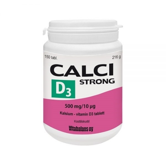 Bilde av Calci strong D3 500mg/10ug  hold juni 22
