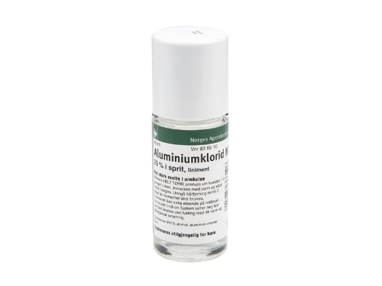 Bilde av Aluminiumklorid NAF 25 % I Sprit Liniment