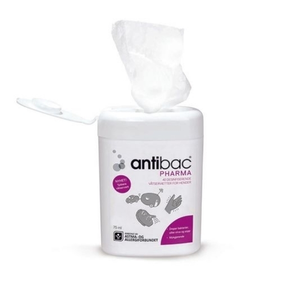 Antibac Pharma 85% våtservietter hånd 40 stk