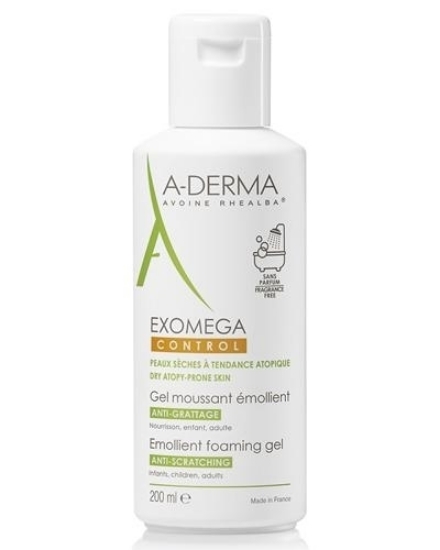 Bilde av A-Derma Exomega Control Emollient Foaming Gel / Foam Gel (200 ml)
