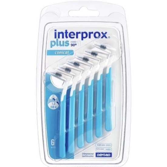 Interprox Vinkel Plus 0,80mm - Blå - 6stk
