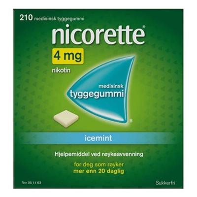 Nicorette Tyggegummi 4mg Icemint