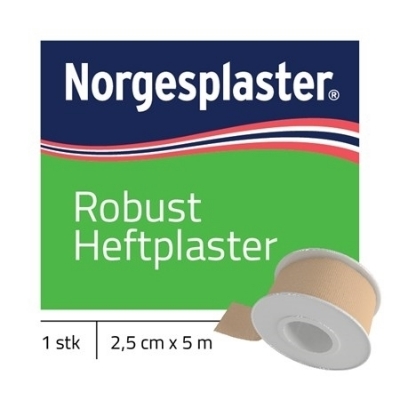 Norgesplaster Robust Heftplaster Tekstil 2,5cmx5m