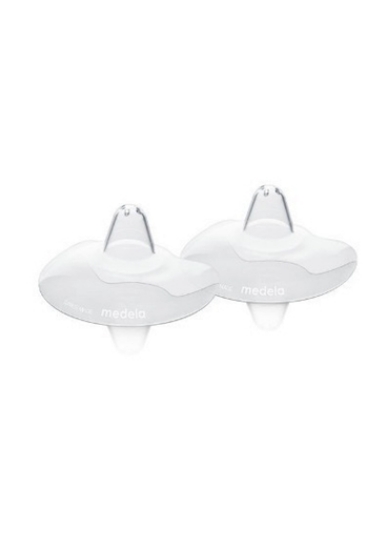 Medela Contact Ammeskjold Silikon M 20 mm – ultratynne, myke ammeskjold for såre brystvorter.