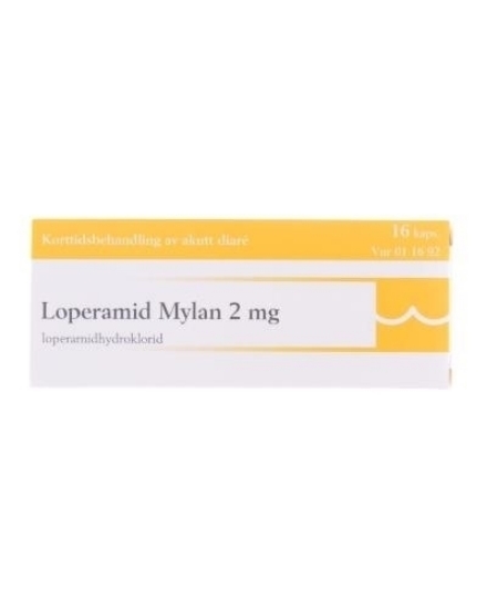 Loperamid Mylan Kapsler 2mg 16 stk