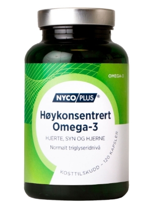 Bilde av Nycoplus Høykonsentrert omega-3 1000mg kapsler 120stk