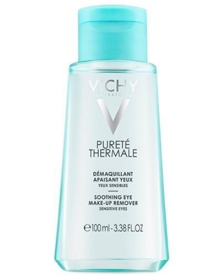 Vichy Pureté Thermale Soothing Eye Makeup Remover – skånsom øyesminkefjerner for sensitiv hud, 100 ml