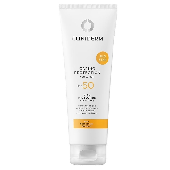 Cliniderm Caring Protection Sun Lotion SPF50 uten parfyme  250 ml