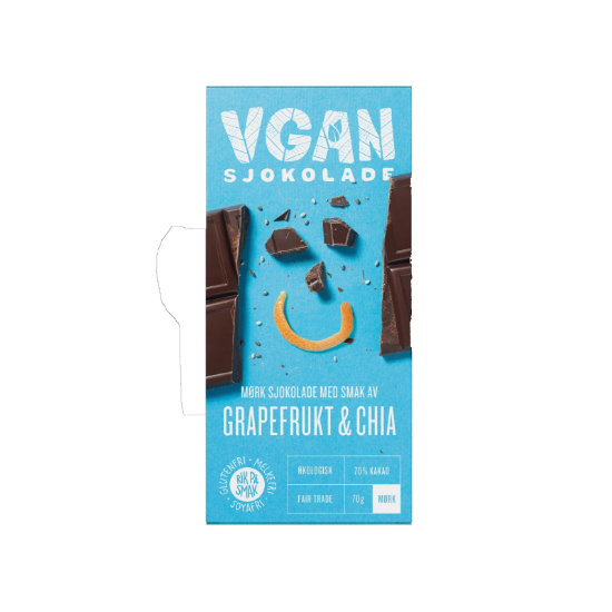 Bilde av Vgan mørk sjoko m/grapefr&chia