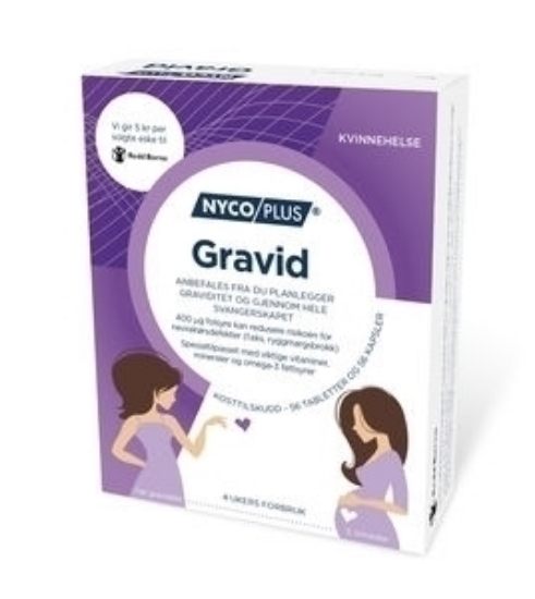 Nycoplus Gravid tabletter og kapsler med omega‑3 og folsyre.