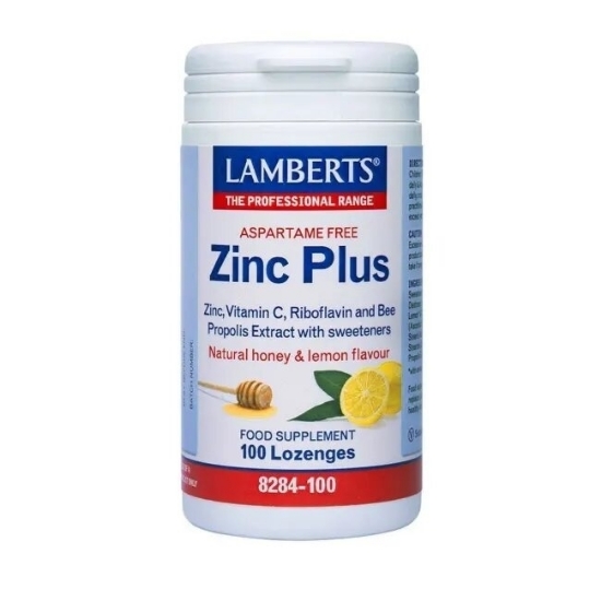 Bilde av Lamberts Zinc Plus (c-vit og propolis) 100 Sugetabletter