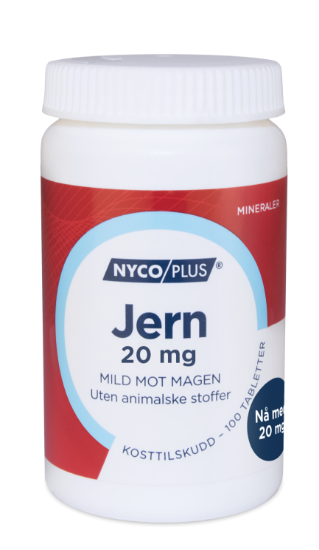Nycoplus Jern 20 mg 100 tabletter
