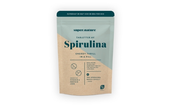 SuperNature Spirulina Økologisk 300 tabletter – naturlig energiboost