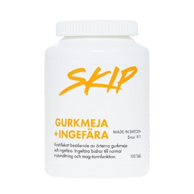 SKIP Gurkemeie og Ingefær (100 tabletter)