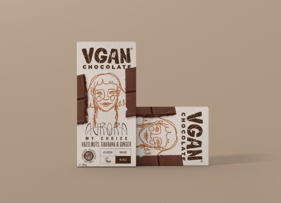 Vgan Aurora, hasselnøtter, Guarana & ingefær