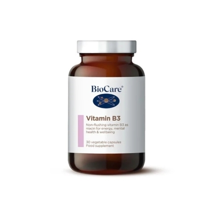Bilde av BioCare Vitamin B3 (Nikotinamid) 100mg 30 vegkapsler