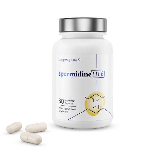 SpermidineLIFE Original 365+ – 60 kapsler med naturlig spermidin fra hvetekim