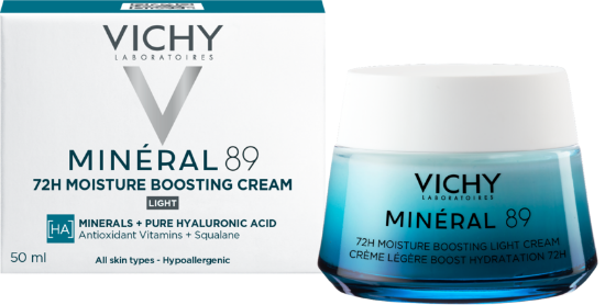 Vichy Minéral 89 72H Moisture Boosting Cream Light – lett fuktighetskrem 50 ml