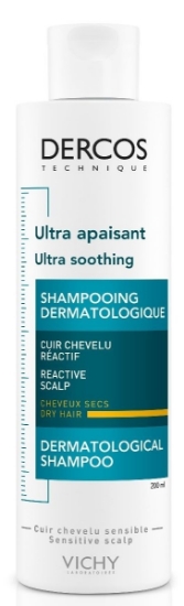 Vichy Dercos Ultra Soothing Sjampo Tørt Hår 200 ml