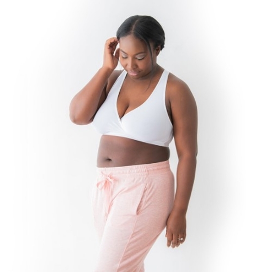 Medela Graviditets- og Amme‑BH Hvit Str XL – sømløs og komfortabel BH for graviditet og amming