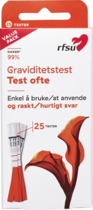 Bilde av Rfsu graviditetstest test ofte  25 stk