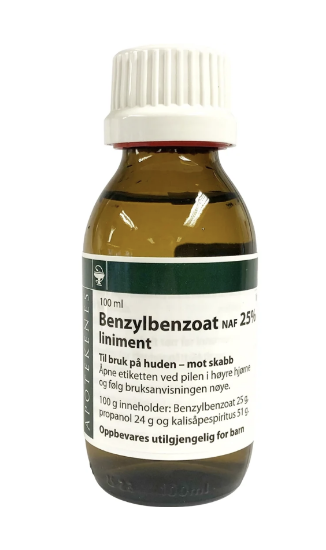 Bilde av Benzylbenzoat NAF Liniment 25% 100ml
