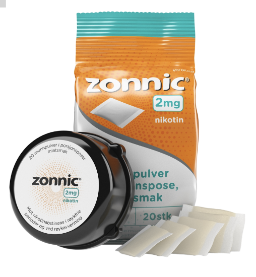 Zonnic Munnpulver 2 mg Mint – 20 poser