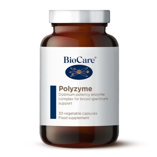 Polyzyme fordøyelsesenzymer – bredspektret enzymkompleks, 30 kapsle